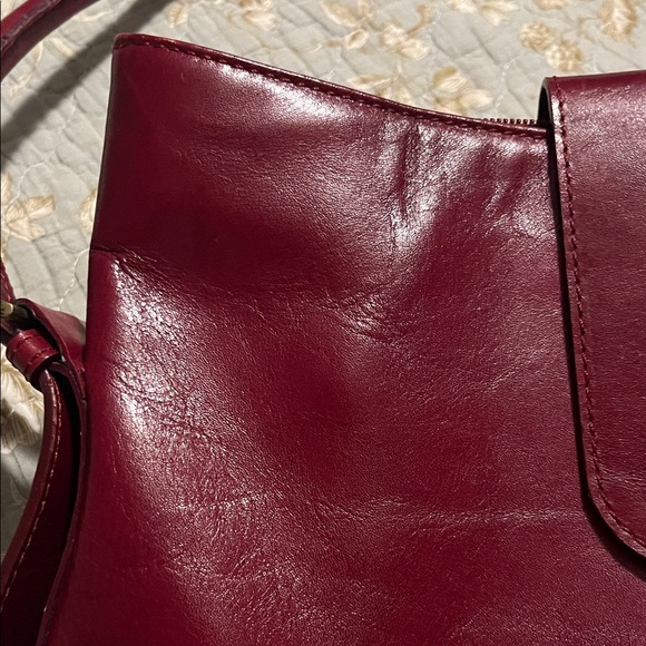 Red Leather Shoulder Bag by Franchetti Bond - Picture 9 of 9